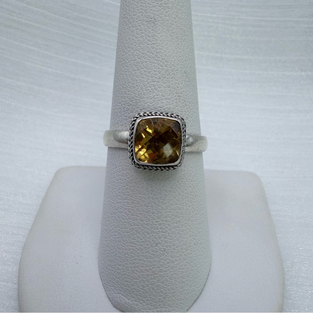 S925 Citrine Ring